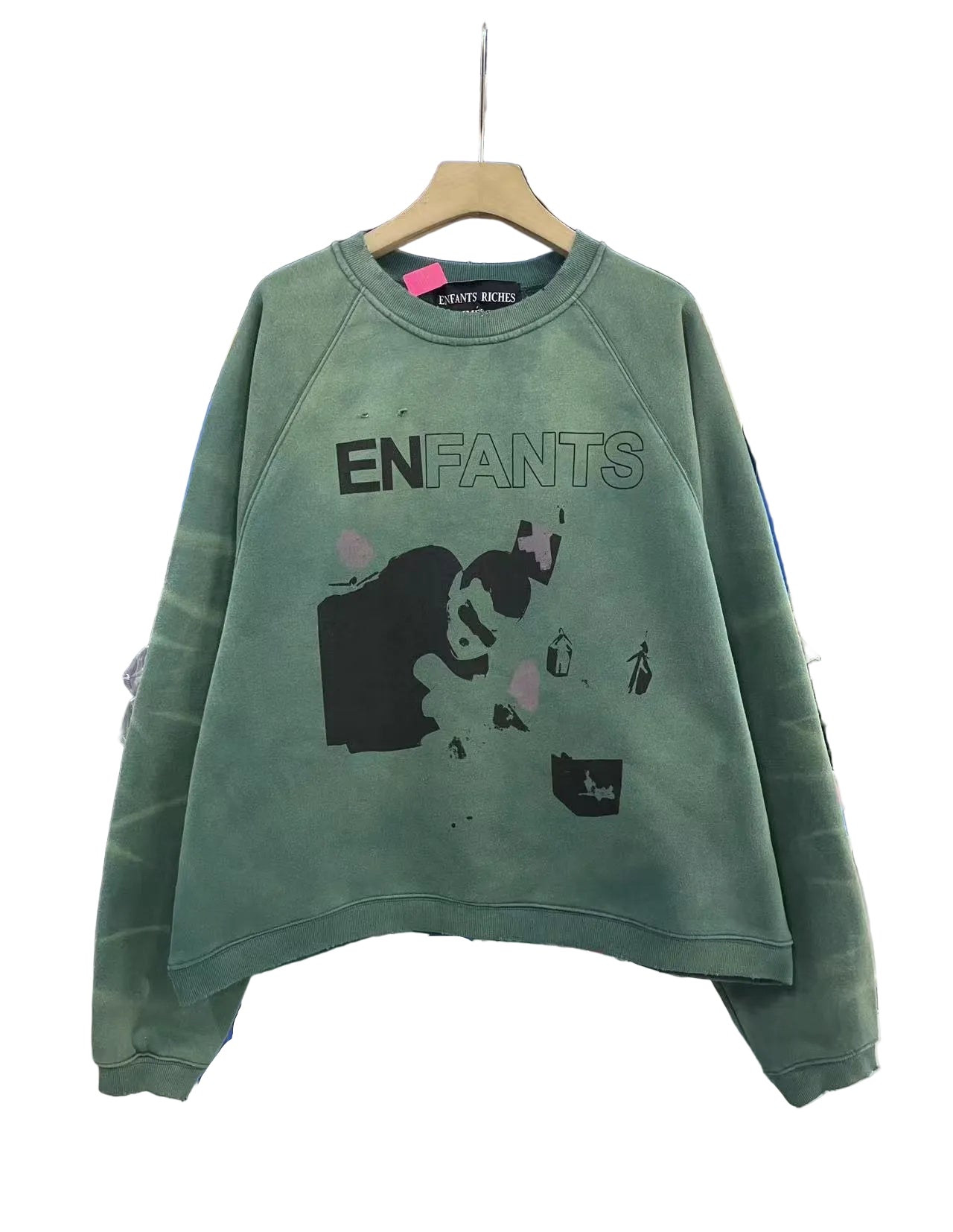 ERD Washed Green Cropped Sweatshirt