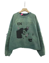 ERD Washed Green Cropped Sweatshirt