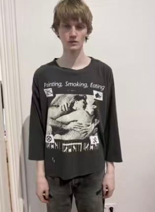 ERD Vintage Graphic 3/4 Sleeve T‑Shirt