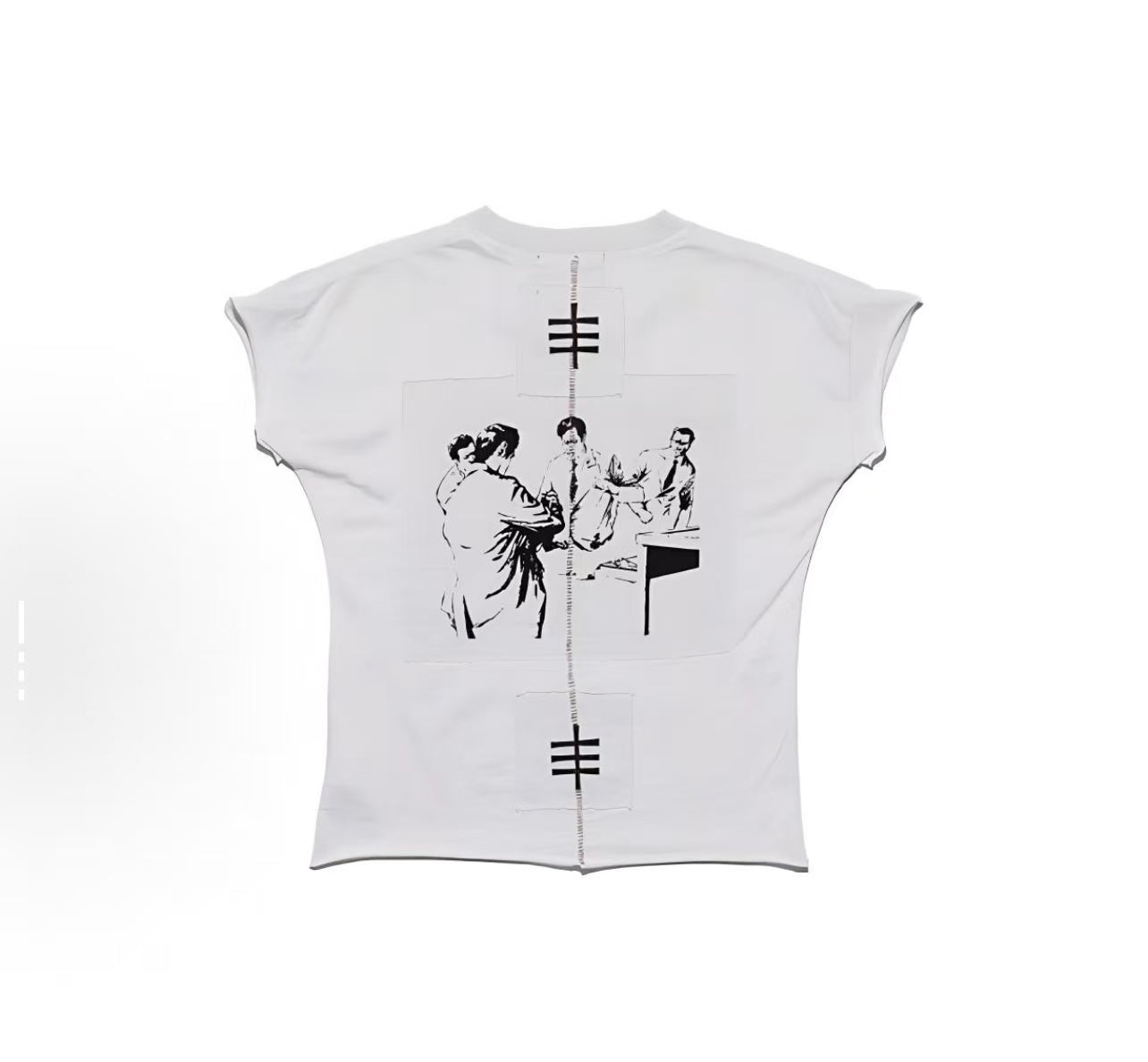 ERD Nun Portrait Cap Sleeve Cropped Tee