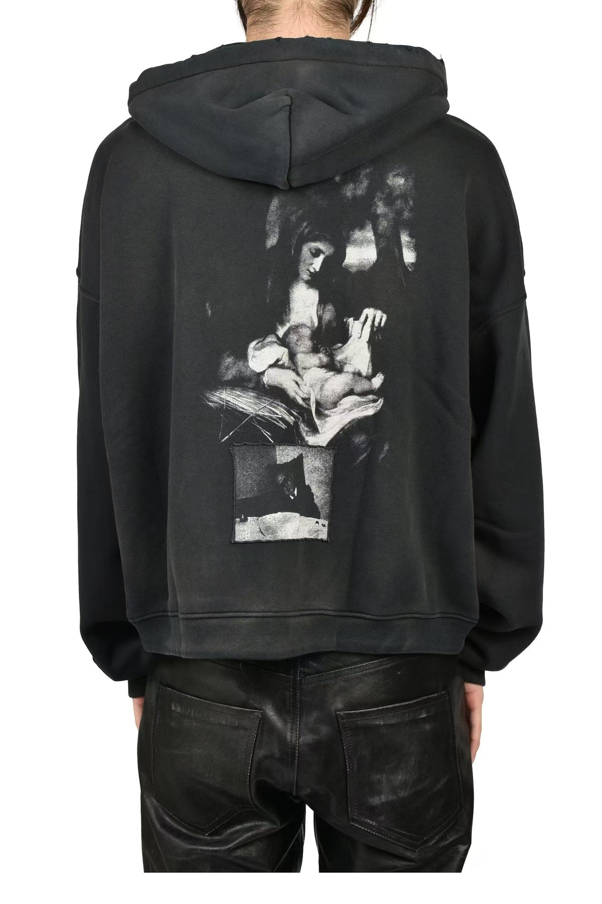 ERD Vintage Collage Grunge Streetwear Zip‑Up Hoodie