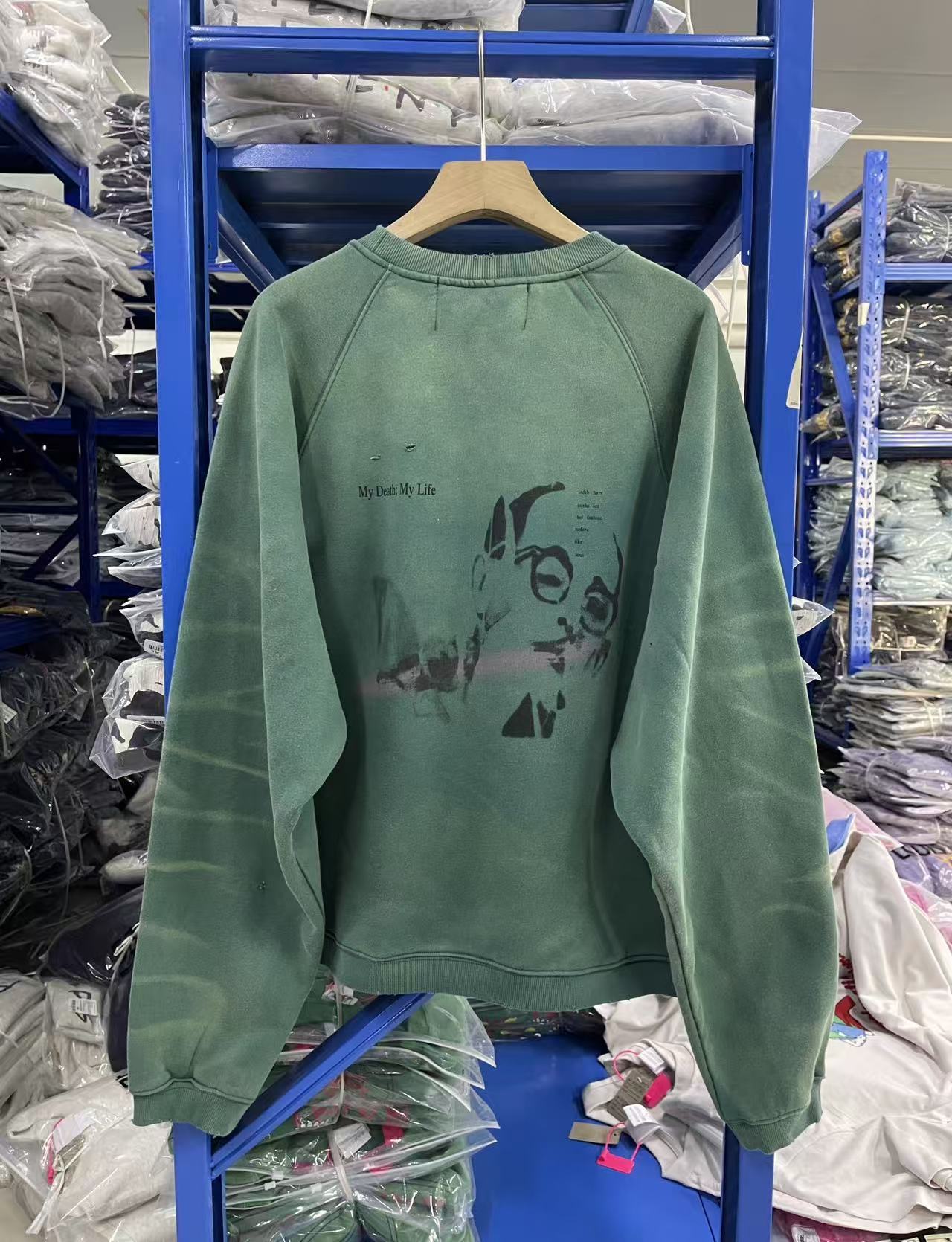 ERD Washed Green Cropped Sweatshirt