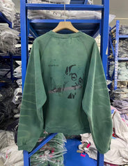 ERD Washed Green Cropped Sweatshirt
