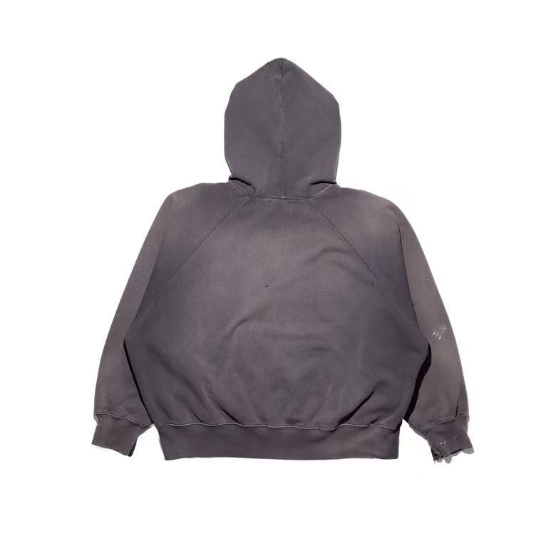 ERD Grunge Distressed Numeric Print Streetwear Hoodie