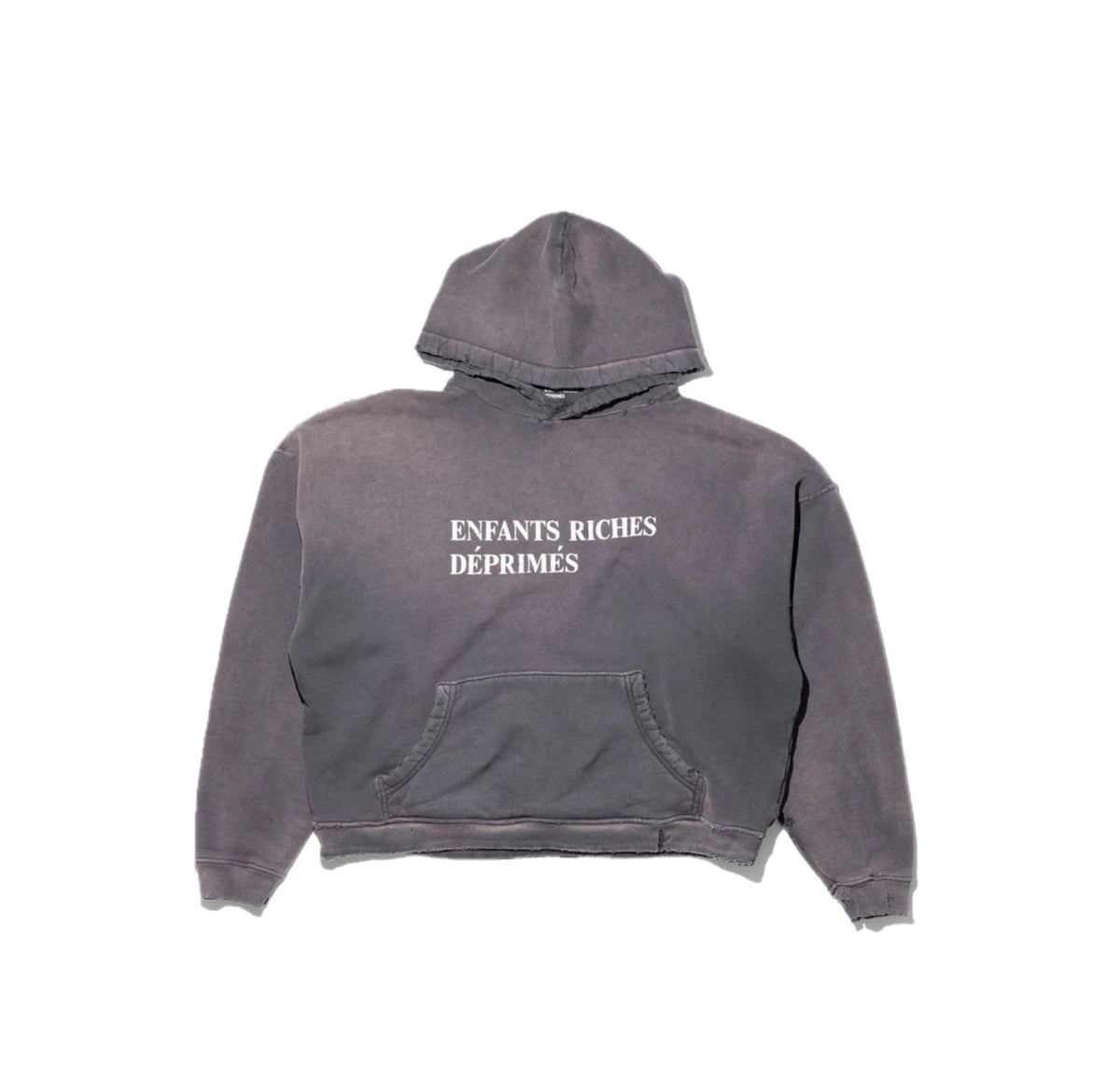 ERD Sun‑Faded Distressed Pullover Hoodie