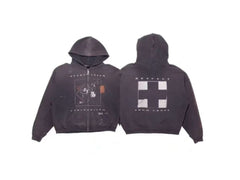 ERD Vintage Artwork Zip‑Up Streetwear Hoodie