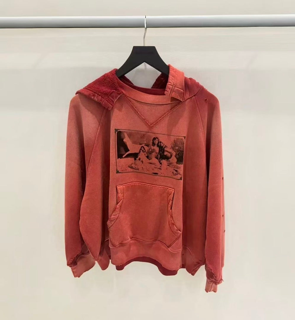 ERD Grunge Vintage Photo Streetwear Hoodie