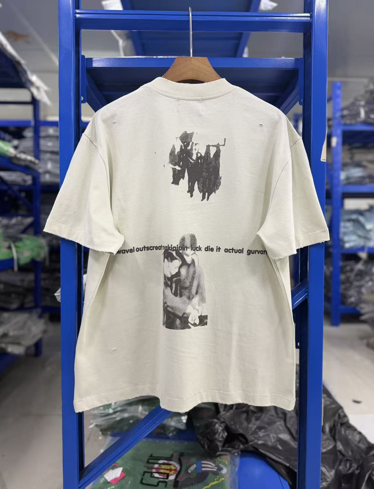 ERD Das Attentat Distressed Vintage Cropped Tee