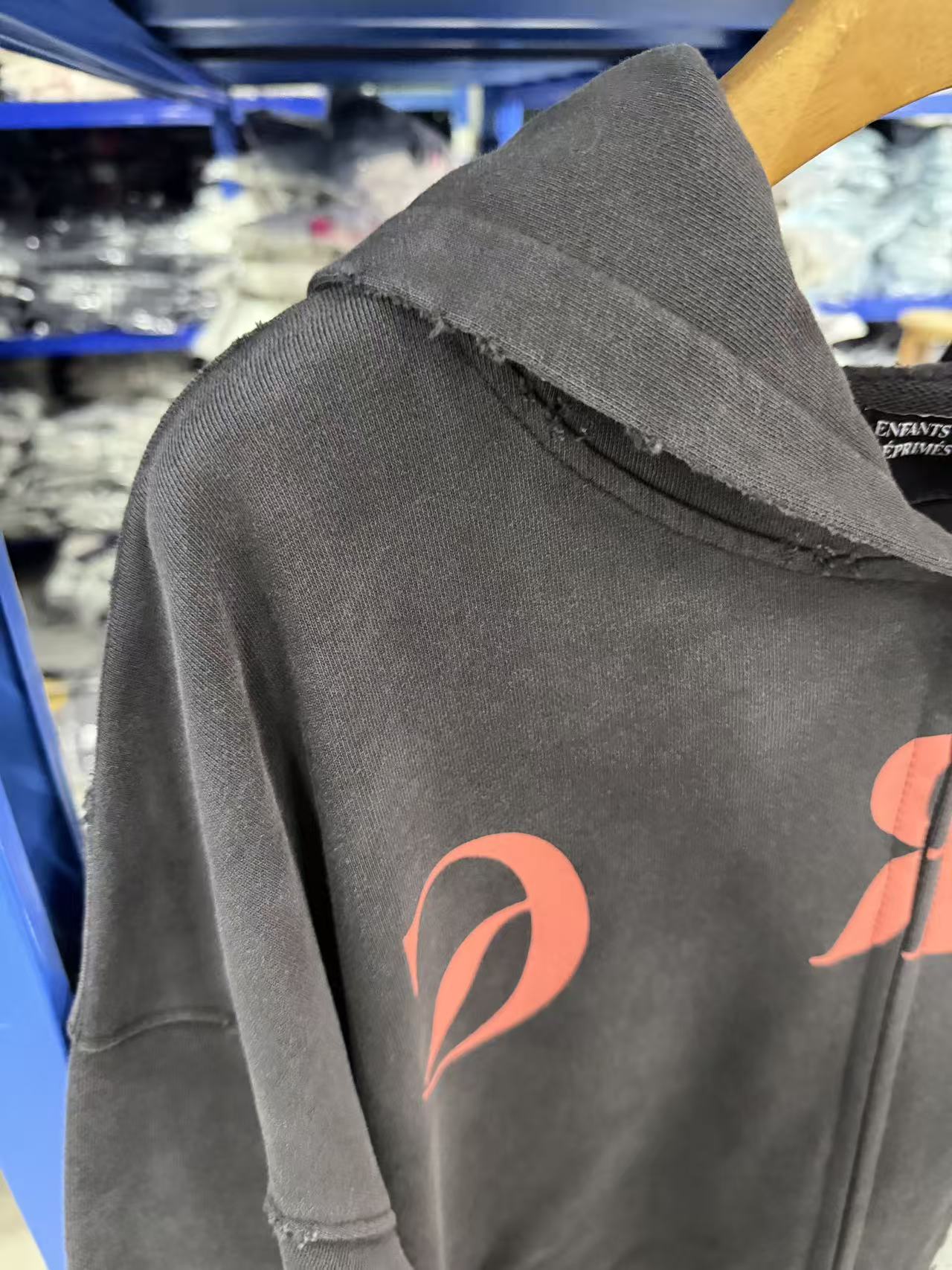 ERD Grunge French Quote Archive Streetwear Zip‑Up Hoodie
