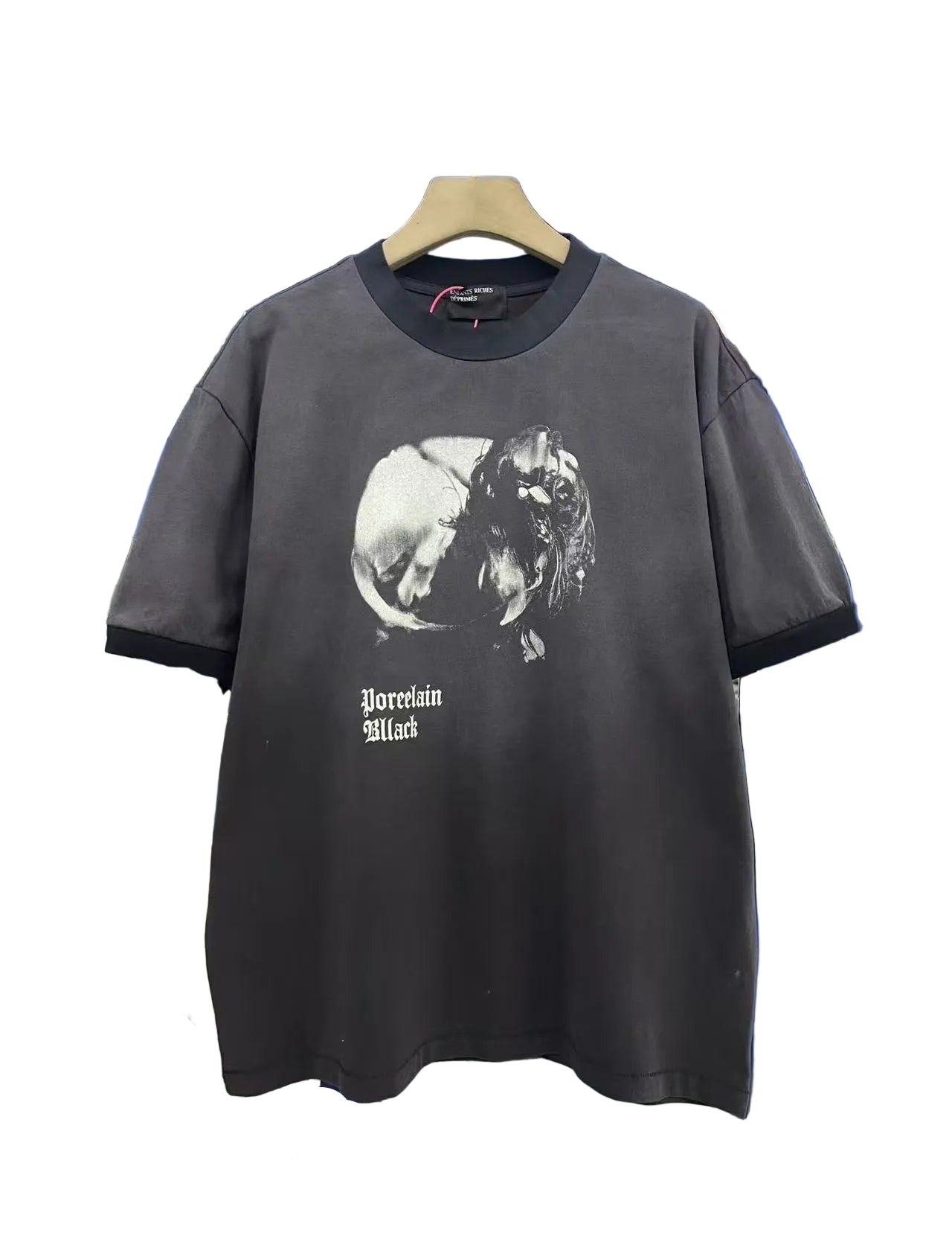 ERD Porcelain Black Ringer Vintage Tee
