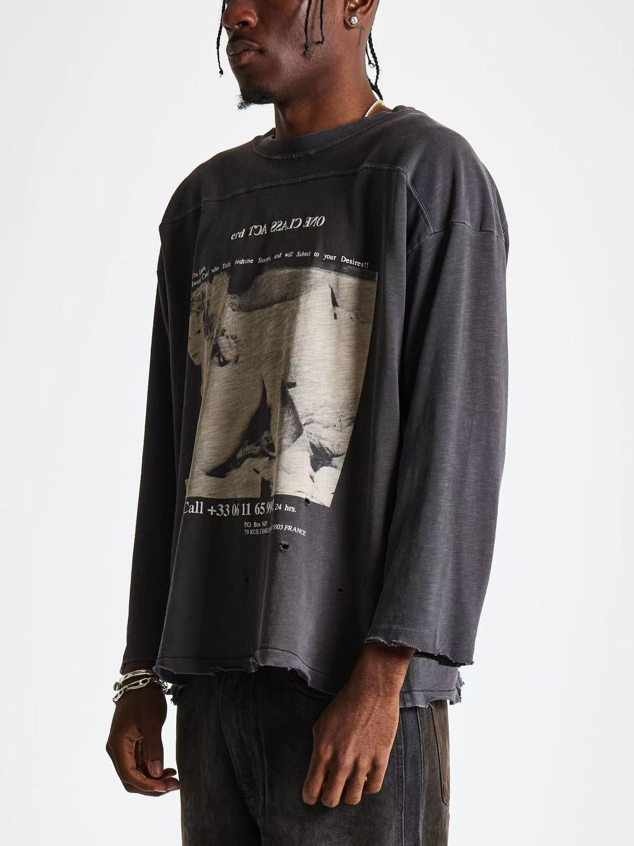 ERD Distressed Photo 3/4 Sleeve Tee