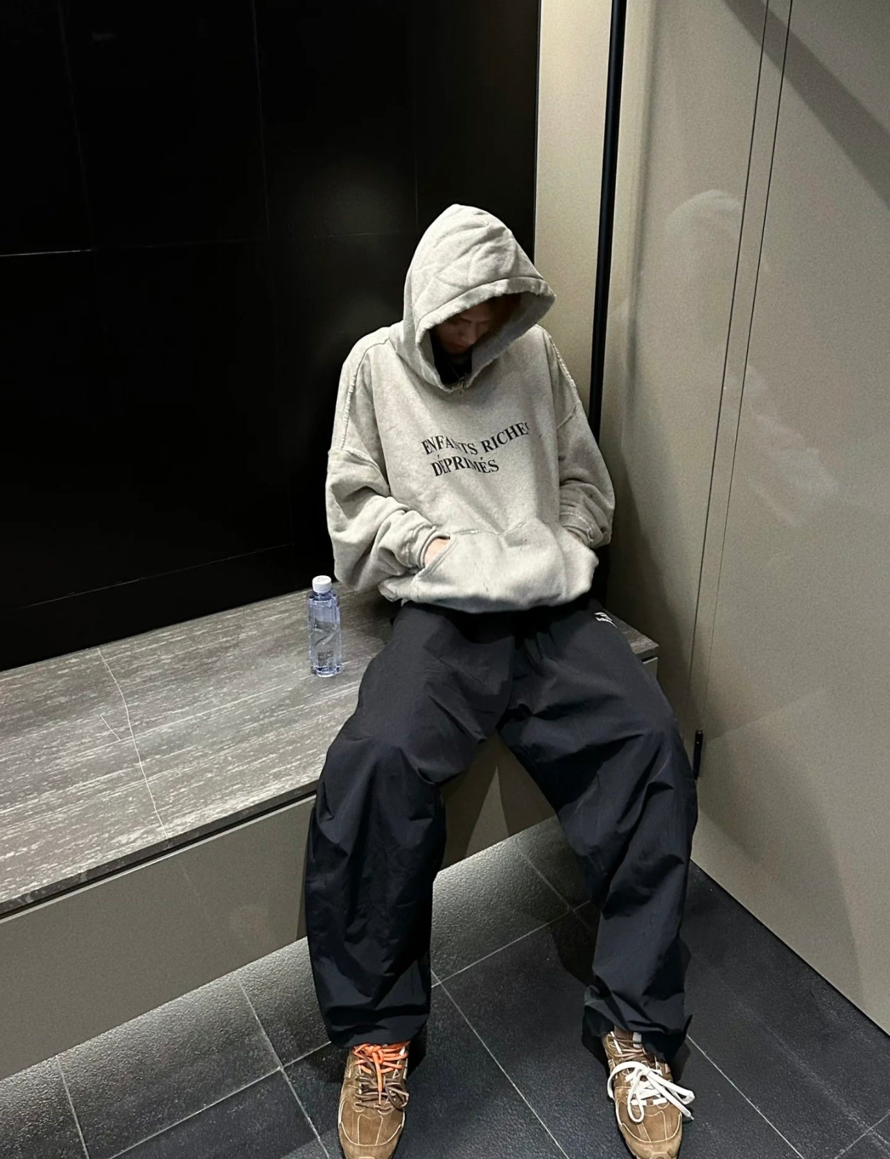 ERD Grunge Destroyed French Logo Streetwear Hoodie