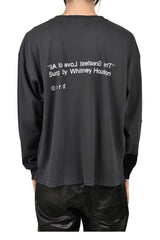 ERD Lyric Patchwork Cropped Distressed Long Sleeve Tee