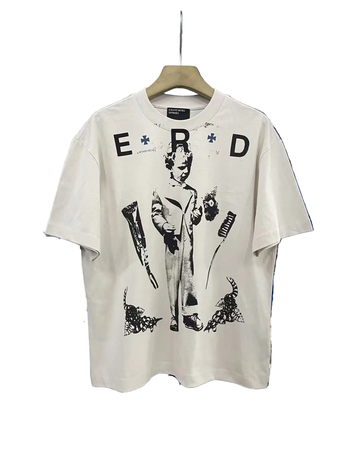 ERD Child Figure Art Vintage Cropped Tee