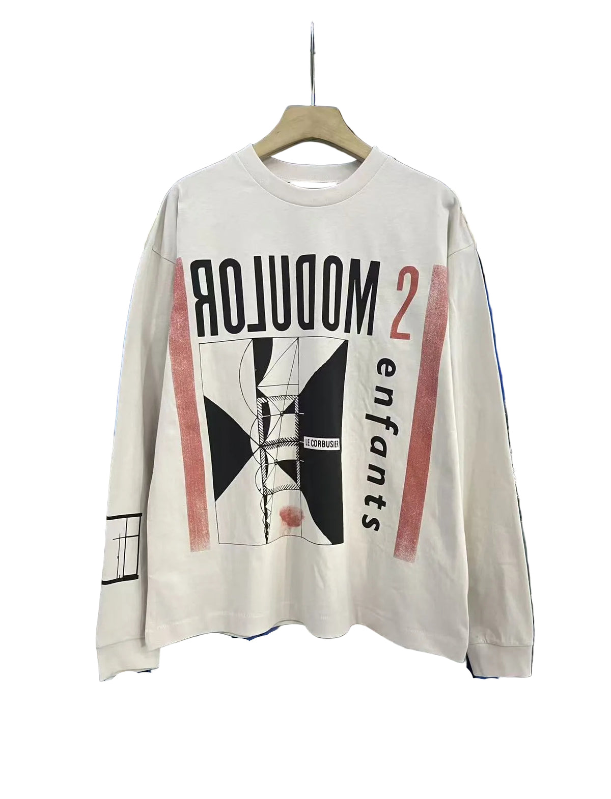 ERD Retro Red Accent Long Sleeve Tee