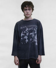ERD Black Paintings Destroyed 3/4 Sleeve Tee