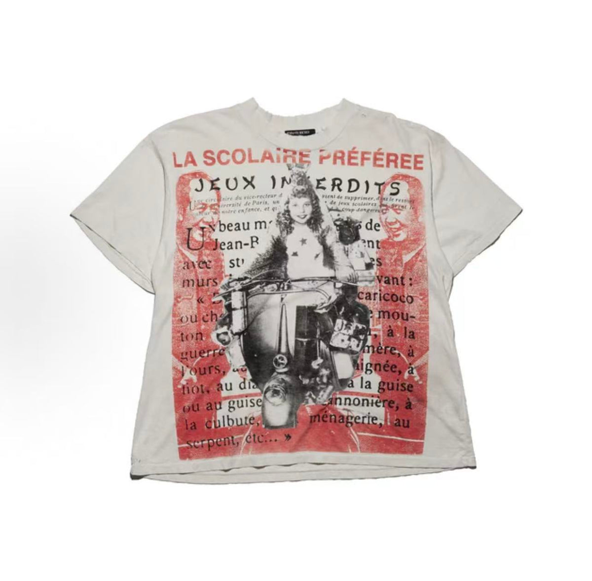 ERD Vintage French Press Print Oversized T‑Shirt