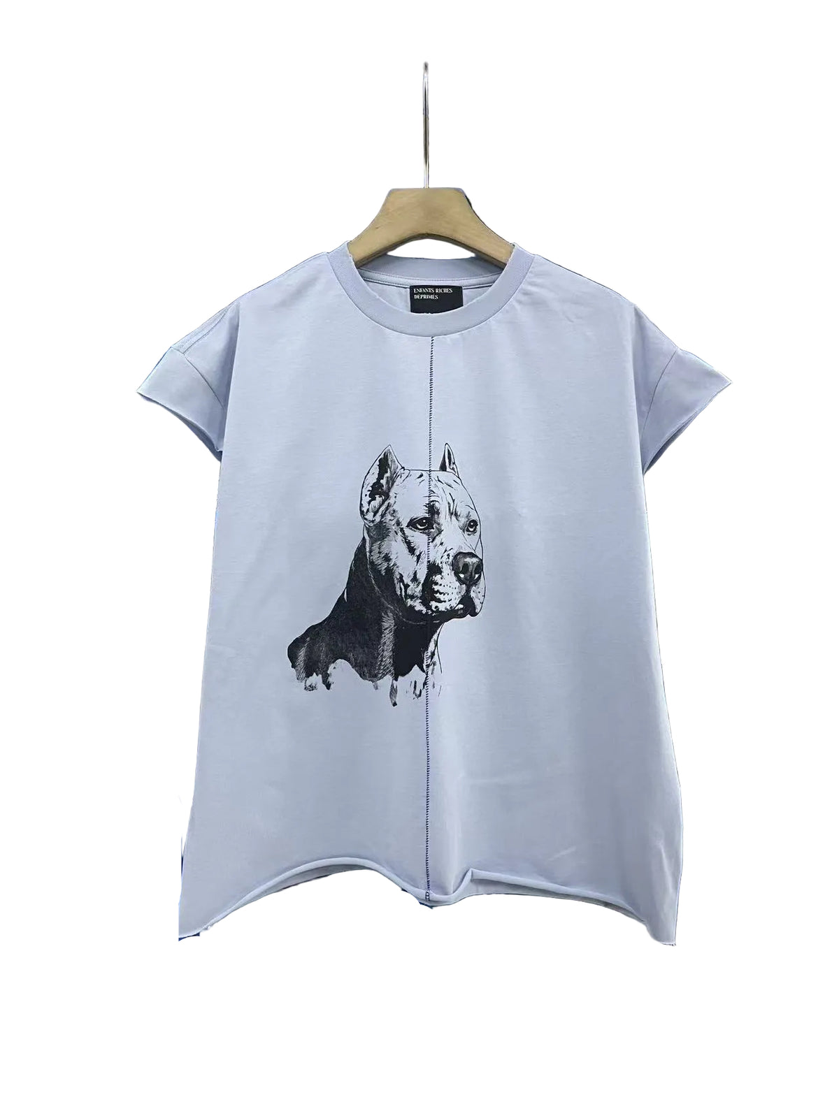 ERD Pitbull Graphic Asymmetric Vintage Tee