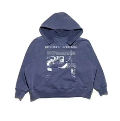 ERD Navy Text Photo Graphic Hoodie