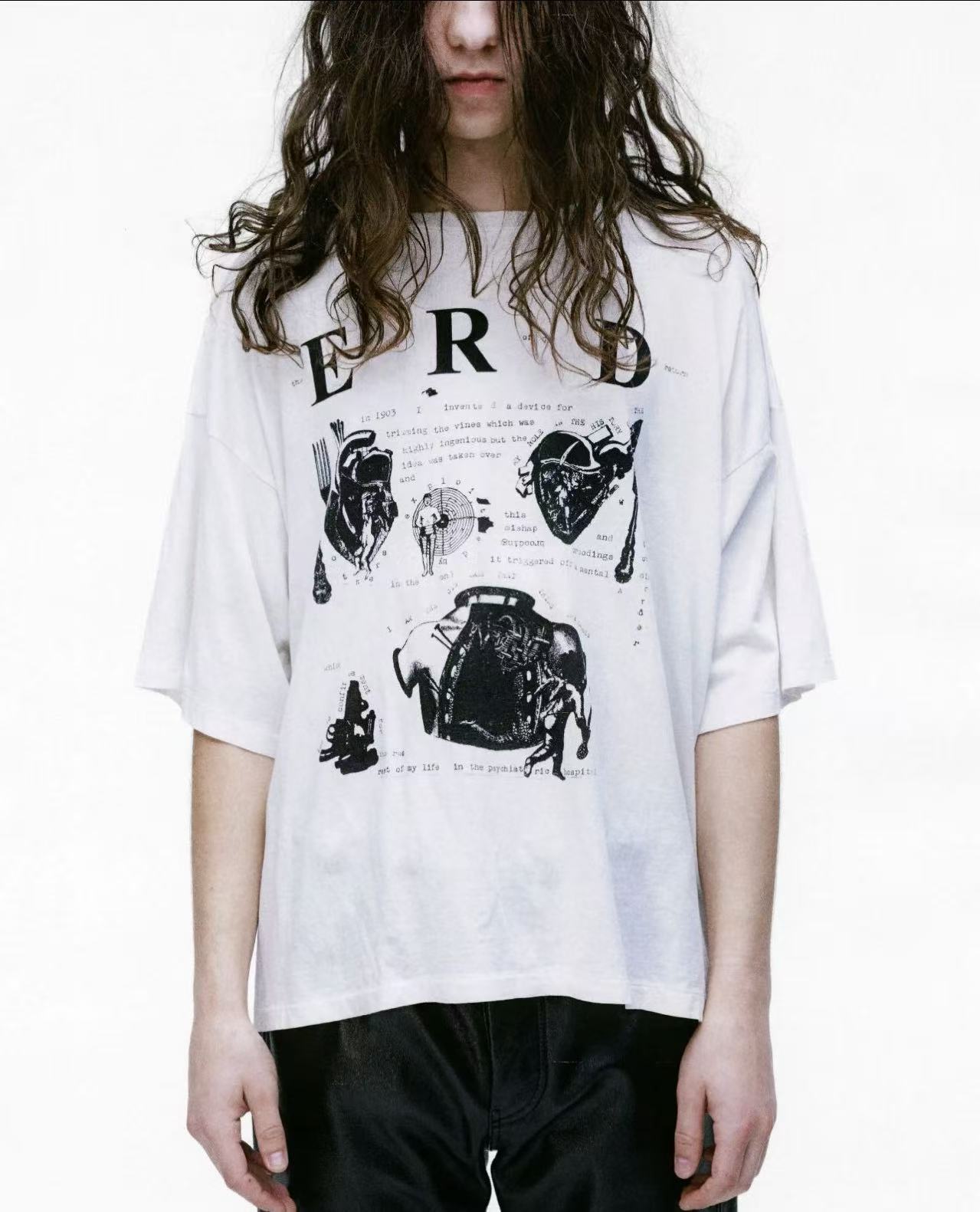 ERD Anatomical Collage Graphic Oversized Tee