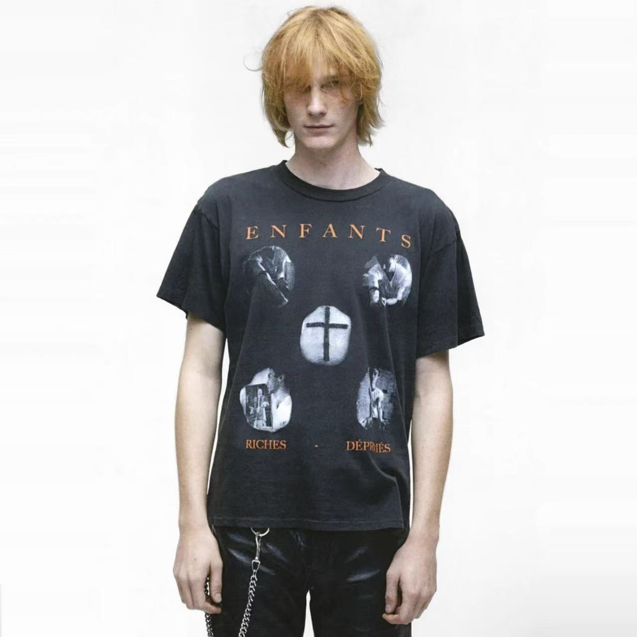 ERD Orange Accent Cross Graphic Cropped T‑Shirt