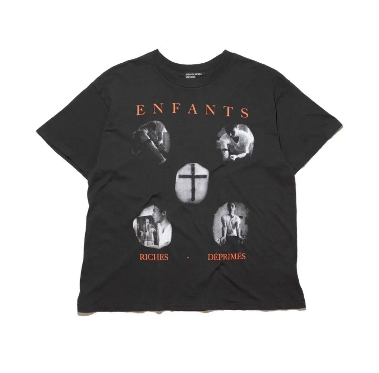ERD Orange Accent Cross Graphic Cropped T‑Shirt
