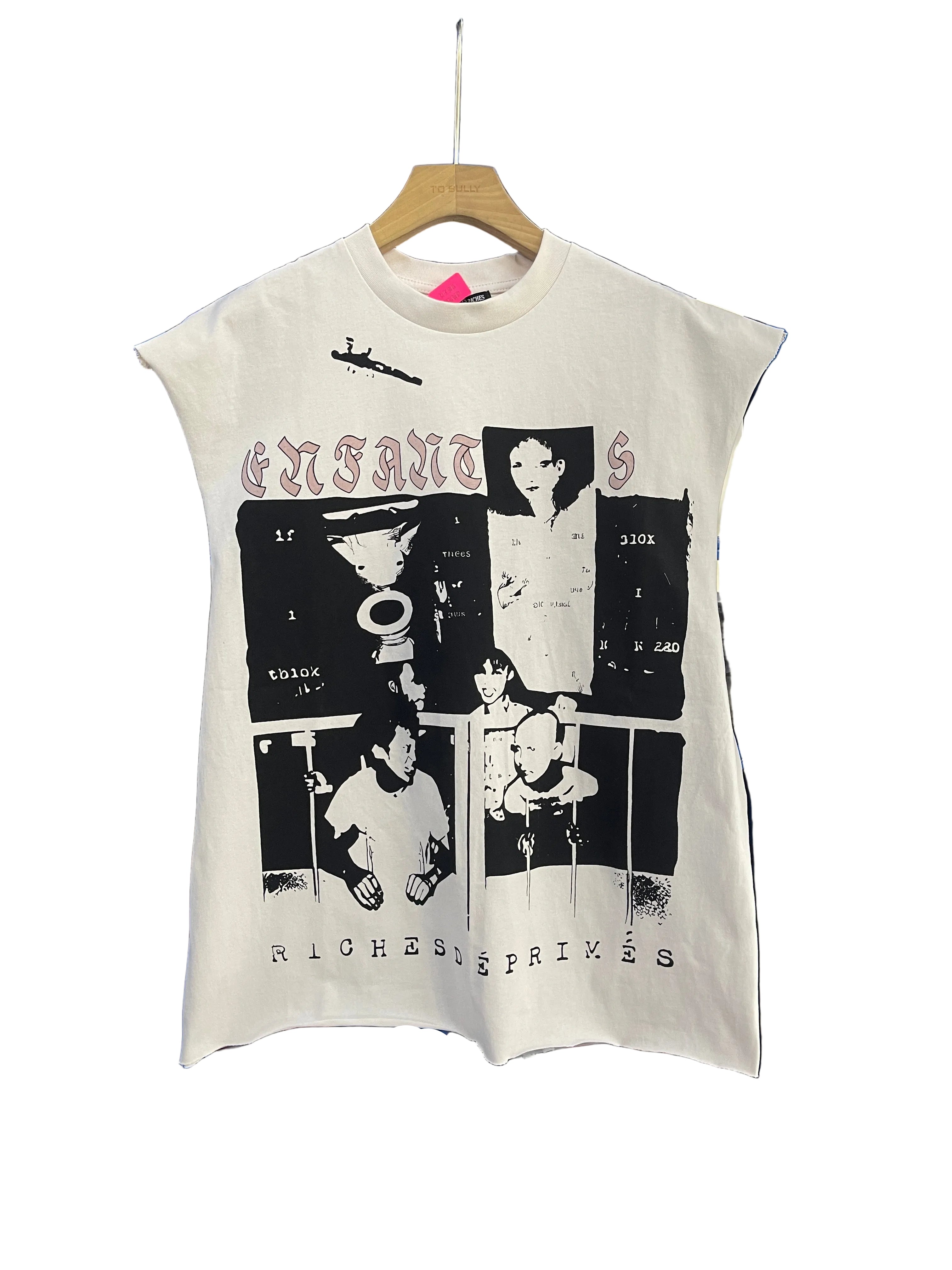 ERD Prison‑Theme Graphic Cut‑Off Sleeveless Tee