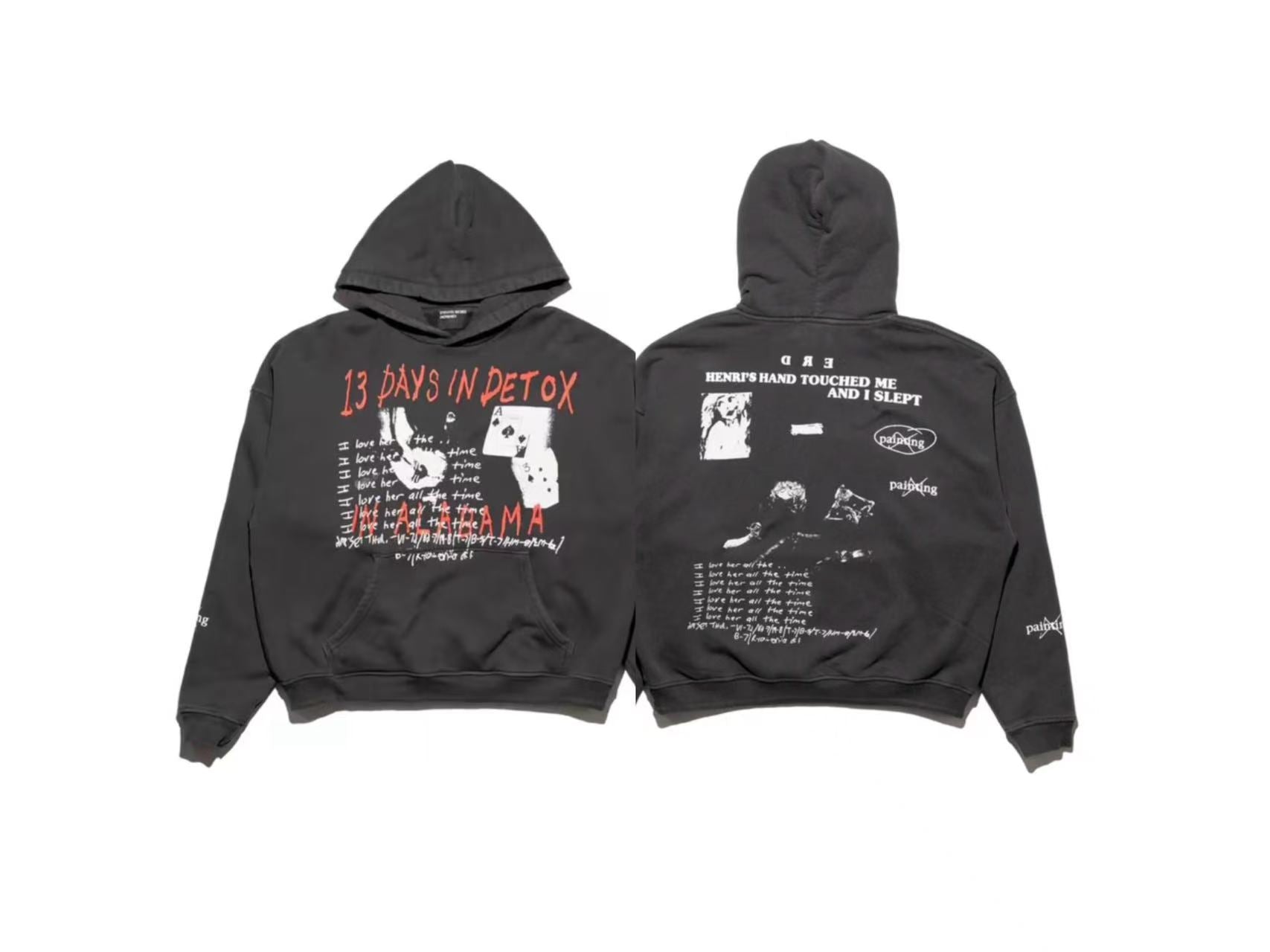 ERD Grunge Handwriting Art Streetwear Hoodie