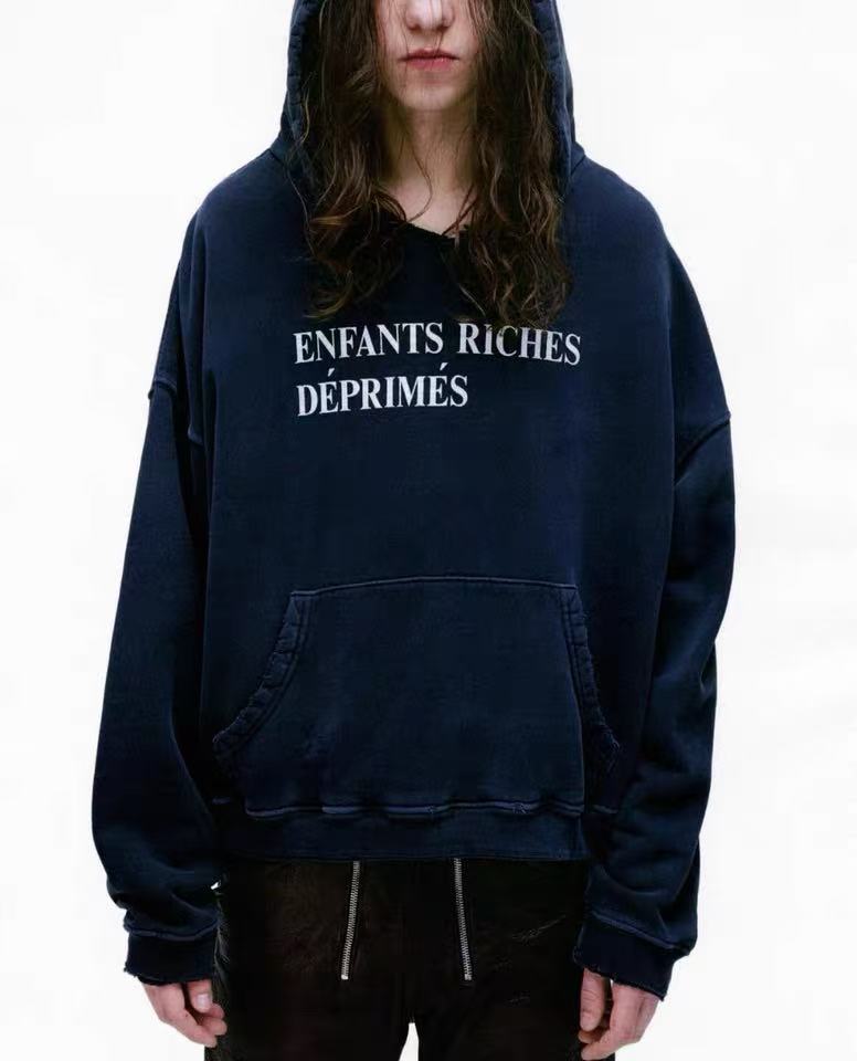 ERD Grunge Vintage Washed Streetwear Hoodie