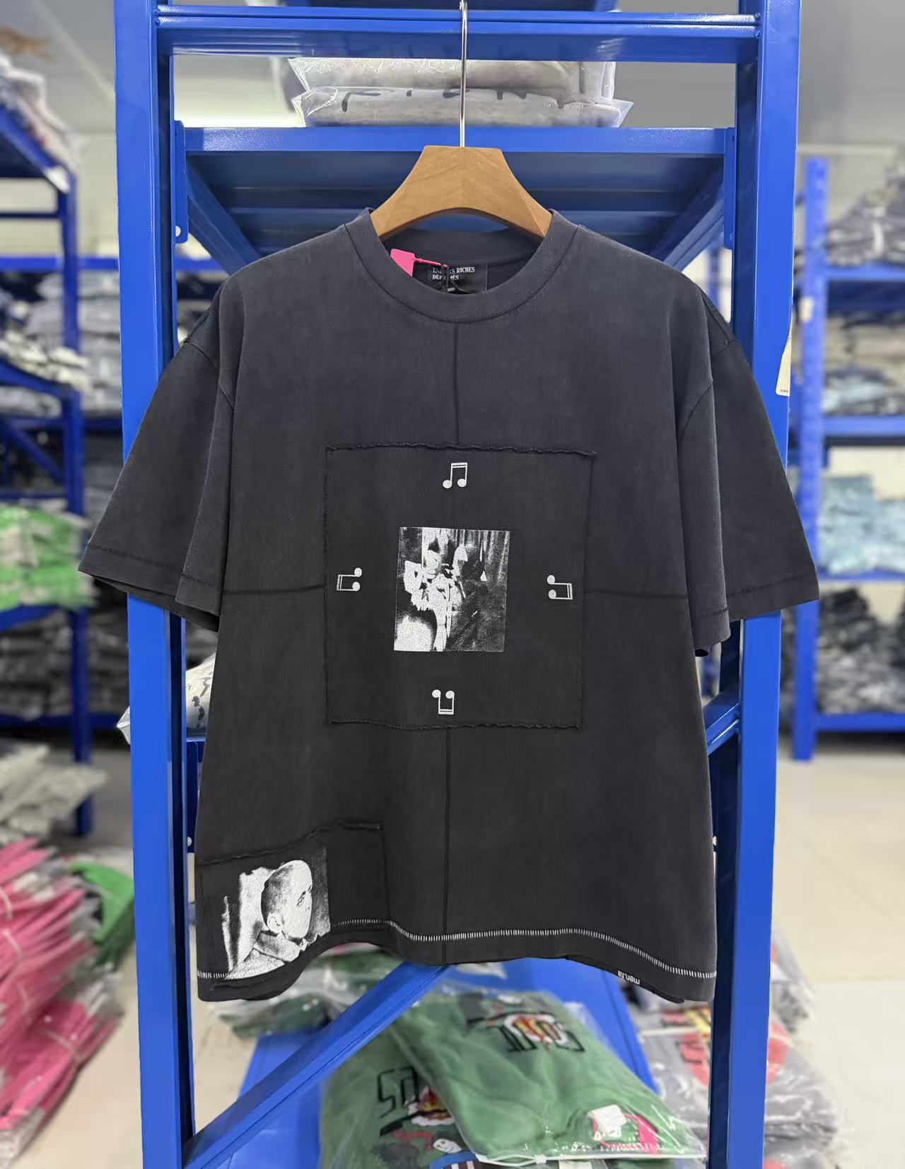 ERD Grunge Patchwork Photo Streetwear Tee
