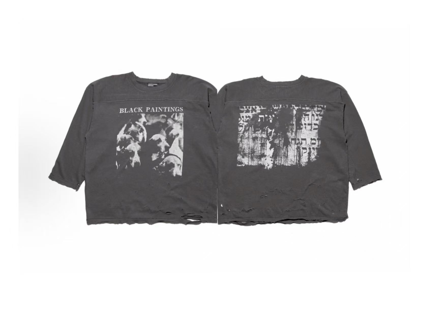ERD Black Paintings Destroyed 3/4 Sleeve Tee
