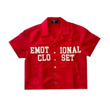 Mixed Emotion Red “Backyard” Nylon Shirt