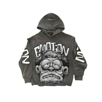 Mixedemotion Grey “Monster” Cropped Hoodie