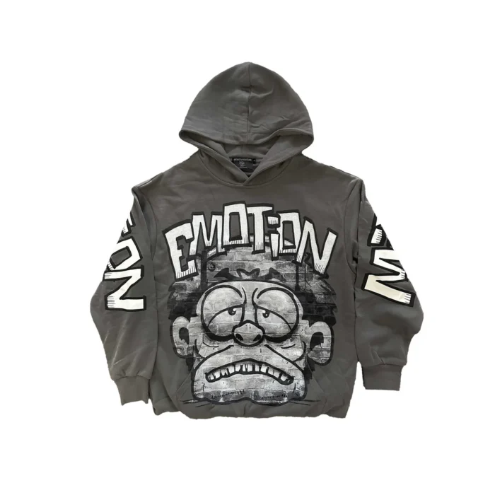 Mixedemotion Grey “Monster” Cropped Hoodie